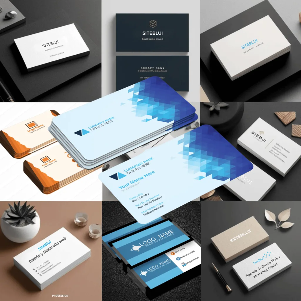 Diseño tarjetas de Visita SiteBlui